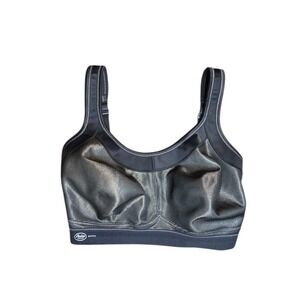Anita Active High Impact Sports Bra Black Mesh Full Support 32 C  Band Wireless